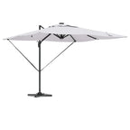 Roma Parasol Beige 286 x 284 x 270 cm Aluminium und Polyester