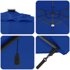 Roma Parasol Blau 286 x 284 x 270 cm Aluminium und Polyester