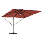 Roma Parasol Rot 286 x 284 x 270 cm Aluminium und Polyester