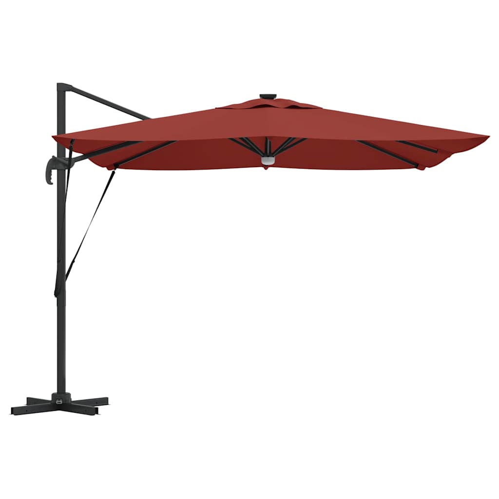 Roma Parasol Rot 286 x 284 x 270 cm Aluminium und Polyester