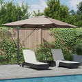 Sonnenschirm Taupe 351 x 250 x 253 cm Polyester und Aluminium