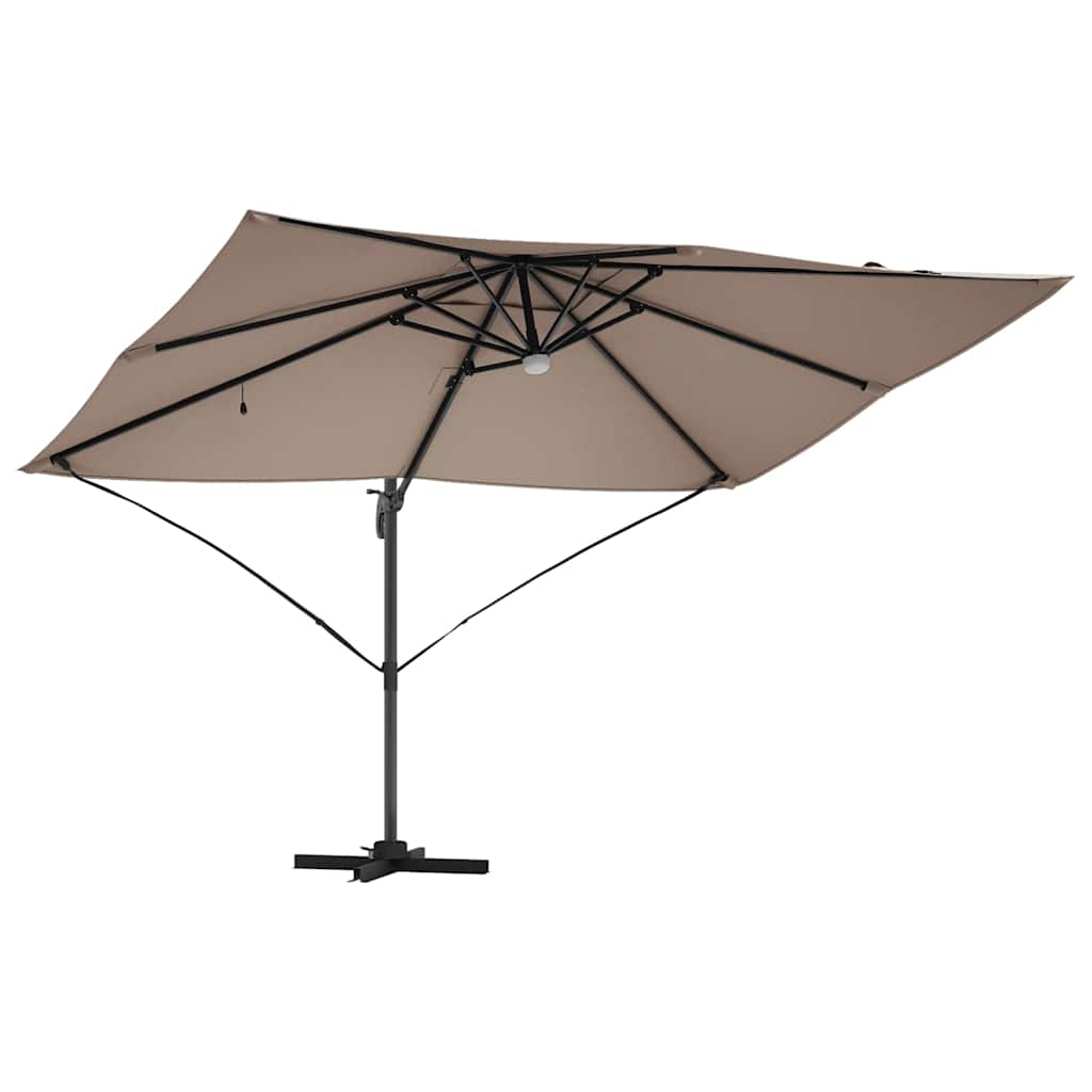 Sonnenschirm Taupe 351 x 250 x 253 cm Polyester und Aluminium