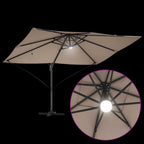 Sonnenschirm Taupe 351 x 250 x 253 cm Polyester und Aluminium
