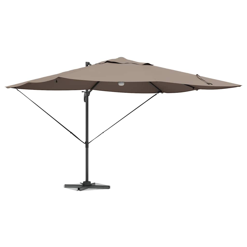 Sonnenschirm Taupe 351 x 250 x 253 cm Polyester und Aluminium