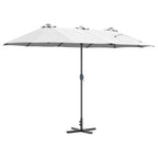 Garten-Sonnenschirm Sand 370 x 197 x 239 cm