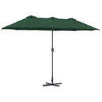 Garten-Sonnenschirm Grün 370 x 197 x 239 cm