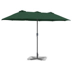 Garten-Sonnenschirm Grün 370 x 197 x 239 cm