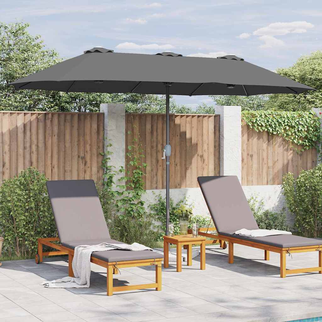 Garten-Sonnenschirm Anthrazit 370 x 197 x 239 cm