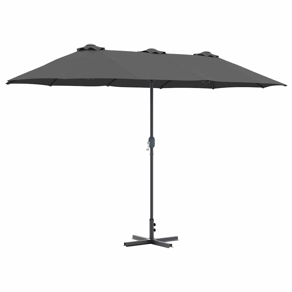 Garten-Sonnenschirm Anthrazit 370 x 197 x 239 cm