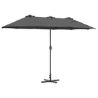 Garten-Sonnenschirm Anthrazit 370 x 197 x 239 cm