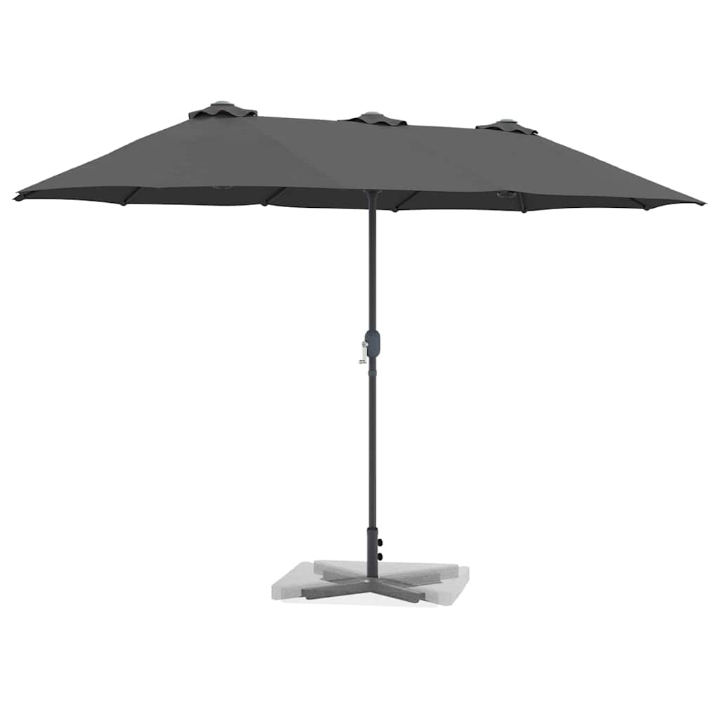 Garten-Sonnenschirm Anthrazit 370 x 197 x 239 cm