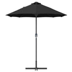 Garten-Sonnenschirm Schwarz 370 x 197 x 239 cm