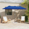 Garten-Sonnenschirm Azurblau 370 x 197 x 239 cm