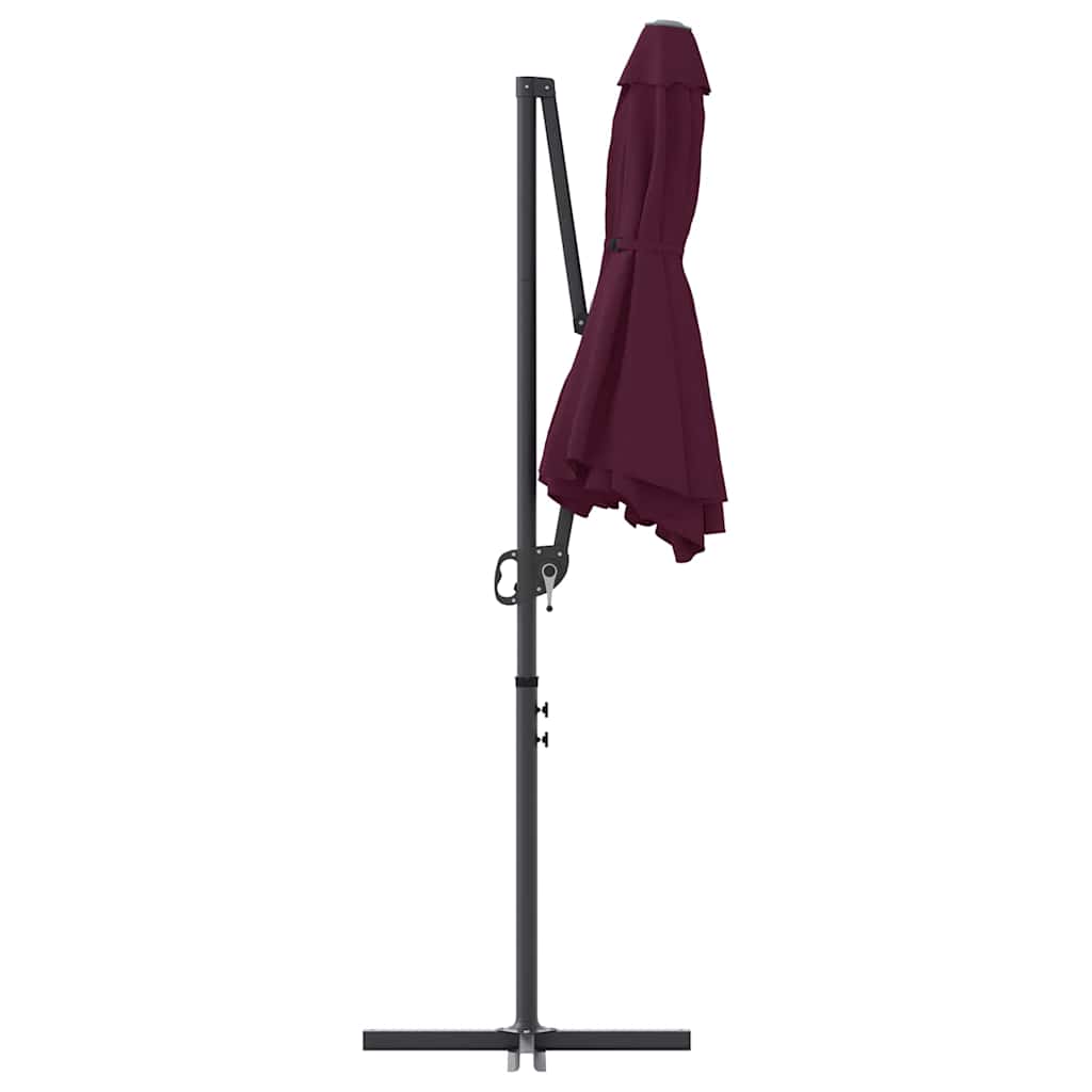 Sonnenschirm Bordeauxrot 372 x 198 x 243 cm