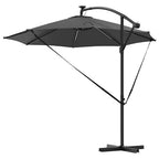 Sonnenschirm mit LED-Lichtleisten Anthrazit 294 x 294 x 248 cm