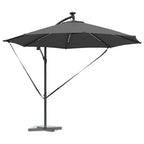 Sonnenschirm mit LED-Lichtleisten Anthrazit 294 x 294 x 248 cm