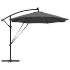 Sonnenschirm mit LED-Lichtleisten Anthrazit 294 x 294 x 248 cm