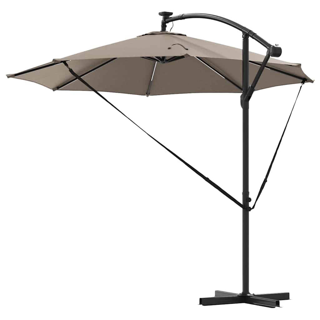 Sonnenschirm Taupe 294 x 294 x 248 cm Polyester und Aluminium
