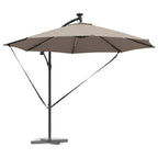 Sonnenschirm Taupe 294 x 294 x 248 cm Polyester und Aluminium
