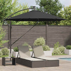 Sonnenschirm 294 x 294 x 248 cm Polyester und Aluminium Schwarz