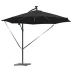 Sonnenschirm 294 x 294 x 248 cm Polyester und Aluminium Schwarz
