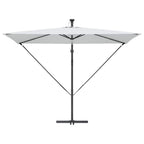 Sonnenschirm Sand 294 x 200 x 270 cm Polyester und Aluminium
