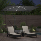 Sonnenschirm mit LED-Lichtleisten Anthrazit 294 x 200 x 270 cm