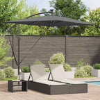 Sonnenschirm mit LED-Lichtleisten Anthrazit 294 x 200 x 270 cm