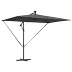 Sonnenschirm mit LED-Lichtleisten Anthrazit 294 x 200 x 270 cm