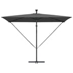 Sonnenschirm mit LED-Lichtleisten Anthrazit 294 x 200 x 270 cm