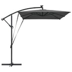 Sonnenschirm mit LED-Lichtleisten Anthrazit 294 x 200 x 270 cm