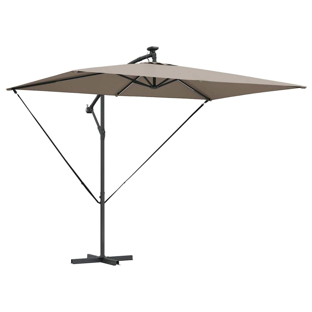 Sonnenschirm Taupe 294 x 200 x 270 cm Polyester und Aluminium