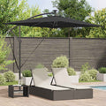 Sonnenschirm Schwarz 294 x 200 x 270 cm Polyester und Aluminium