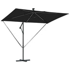 Sonnenschirm Schwarz 294 x 200 x 270 cm Polyester und Aluminium