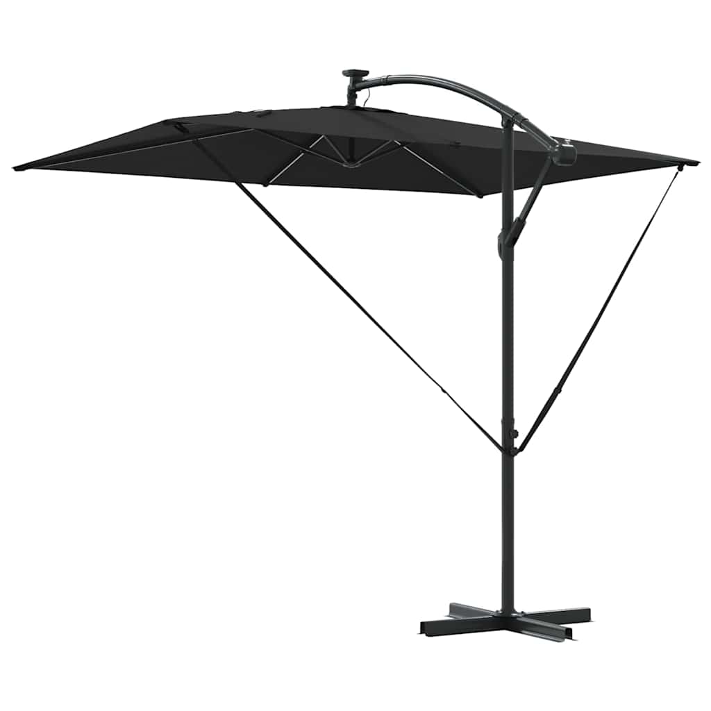 Sonnenschirm Schwarz 294 x 200 x 270 cm Polyester und Aluminium