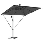 Sonnenschirm mit LED-Lichtleisten Anthrazit 249 x 249 x 250 cm
