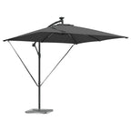Sonnenschirm mit LED-Lichtleisten Anthrazit 249 x 249 x 250 cm