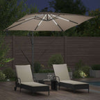Sonnenschirm Taupe 249 x 249 x 250 cm Polyester und Aluminium