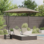Sonnenschirm Taupe 249 x 249 x 250 cm Polyester und Aluminium