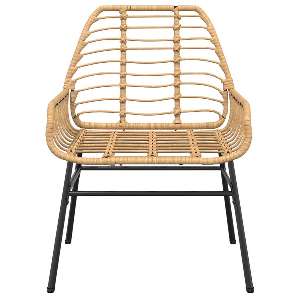 3-teiliges Garten-Esszimmer-Set Braunes Polyrattanglas