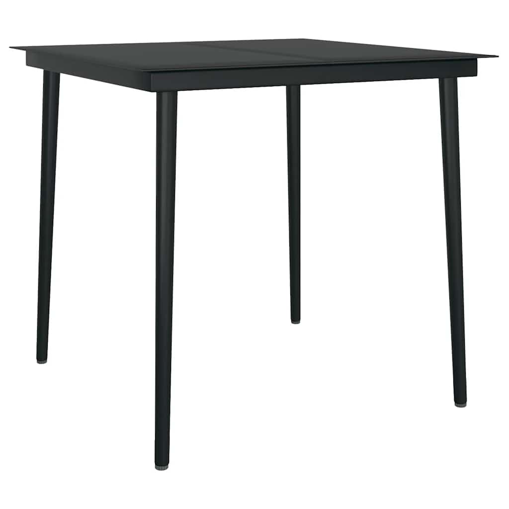 5-tlg. Garten-Essgruppe mit Kissen Braun Poly Rattan Glas