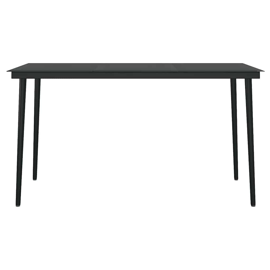 5-tlg. Garten-Essgruppe mit Kissen Braun Poly Rattan Glas