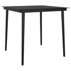 5-tlg. Garten-Essgruppe mit Kissen Braun Poly Rattan Glas