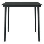 5-tlg. Garten-Essgruppe mit Kissen Braun Poly Rattan Glas