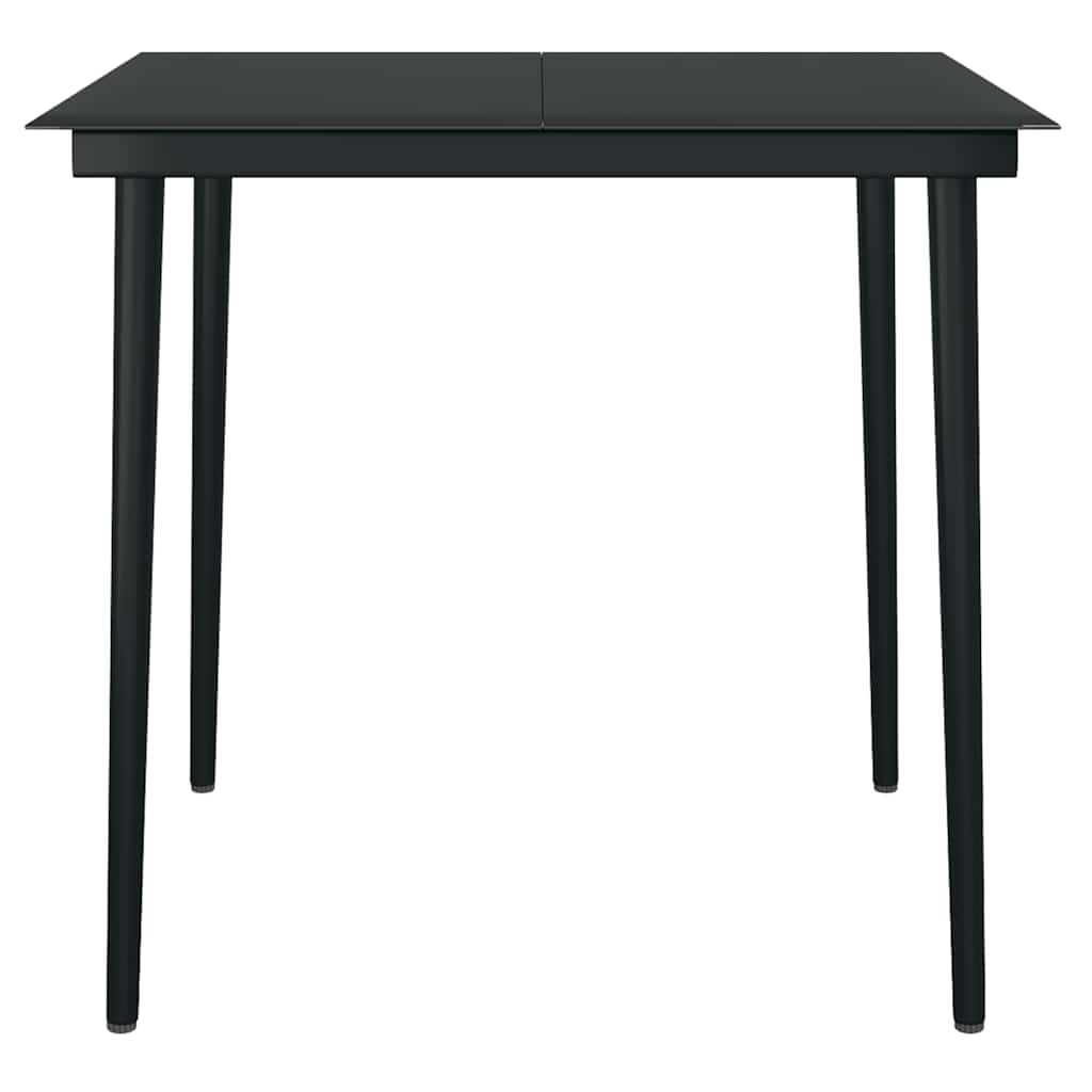 5-tlg. Garten-Essgruppe mit Kissen Braun Poly Rattan Glas