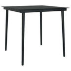 5-tlg. Garten-Essgruppe mit Kissen Grau Poly Rattan Glas