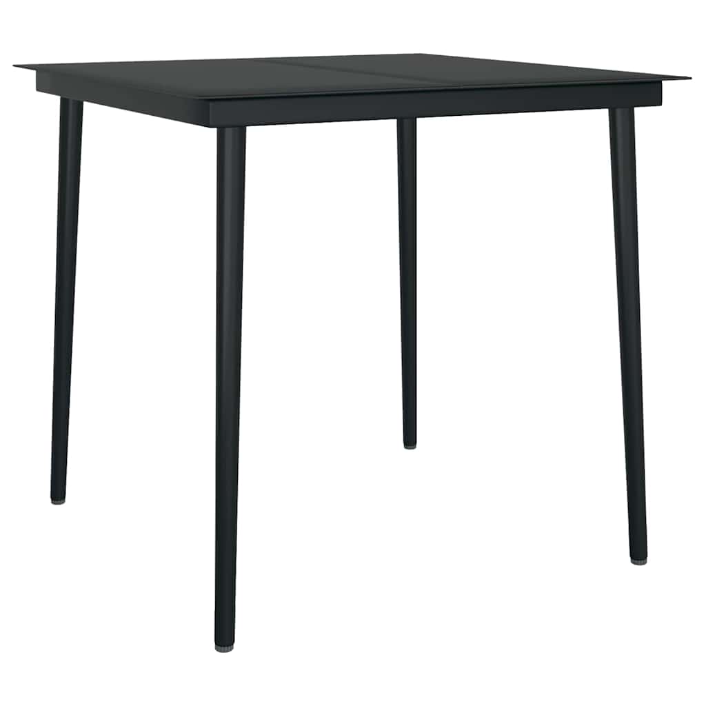 5-tlg. Garten-Essgruppe mit Kissen Braun Poly Rattan Glas