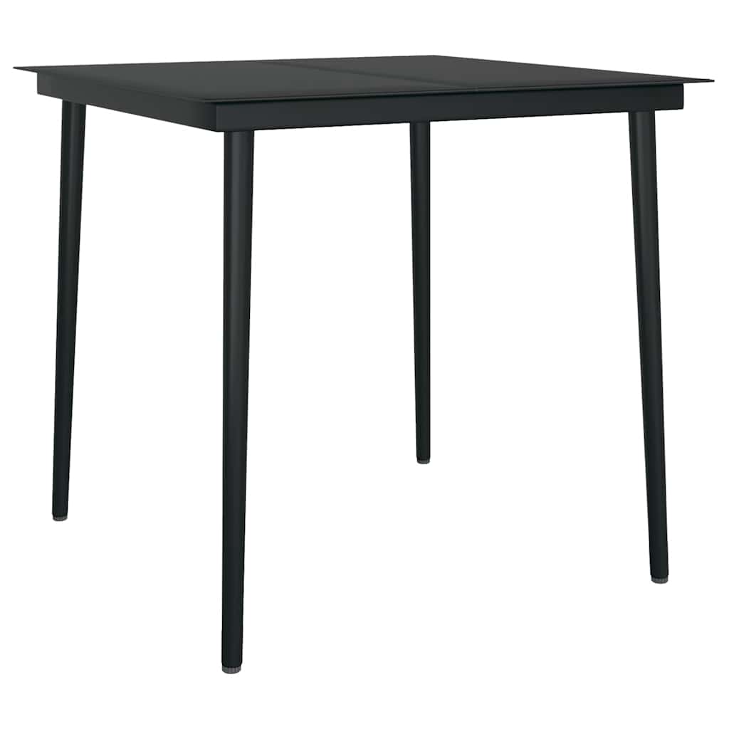 5-tlg. Garten-Essgruppe mit Kissen Grau Poly Rattan Glas