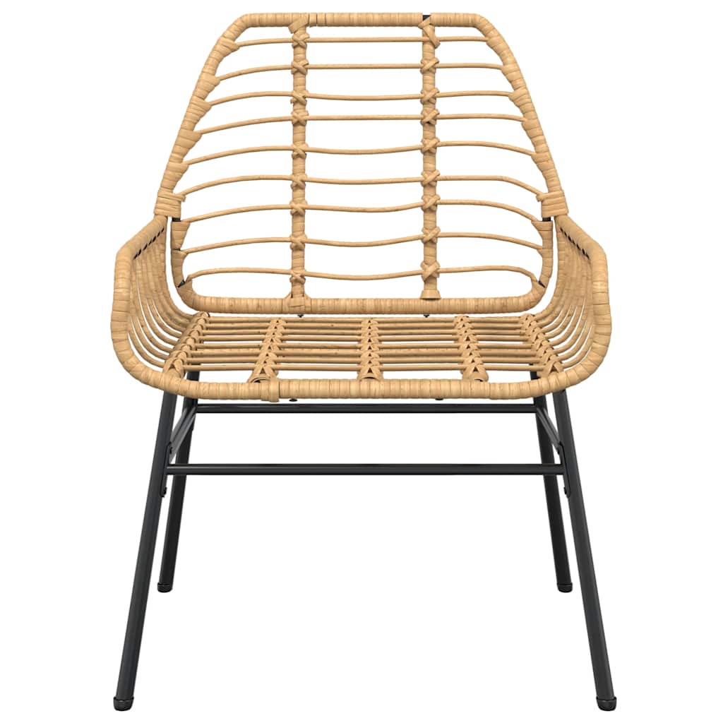 3-teiliges Garten-Esszimmer-Set Braunes Polyrattanglas