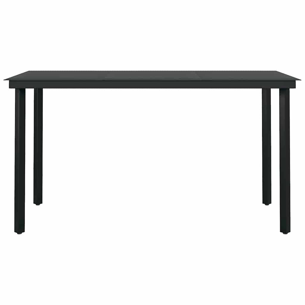 5-tlg. Garten-Essgruppe mit Kissen Braun Poly Rattan Glas